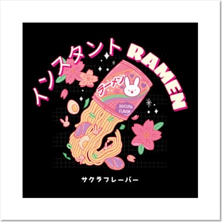 Japanese Ramen Sakura Flavor Anime Aesthetic Posters and Art